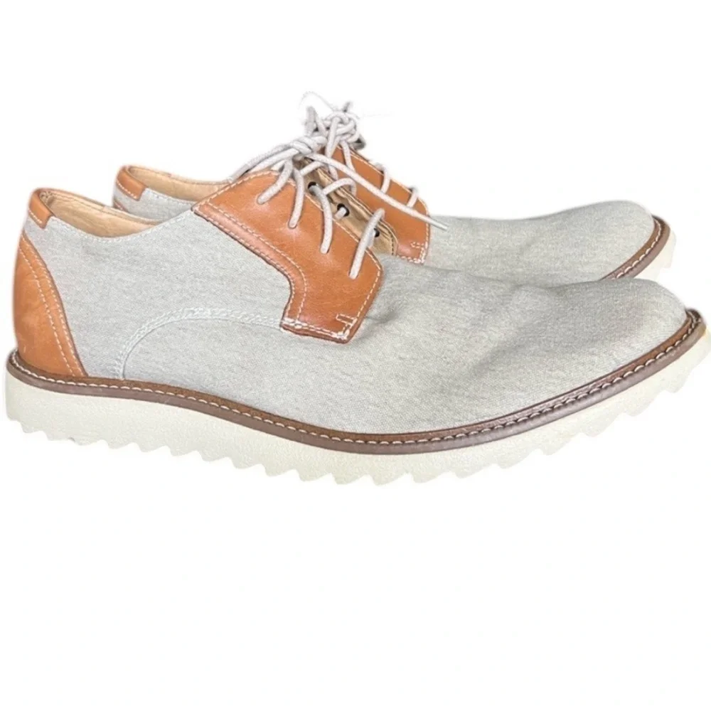 Dockers men’s fabric and leather lace up slip on size 11 1/2 excellent condition